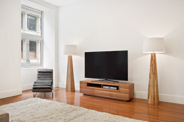 Television with Modern Lamps